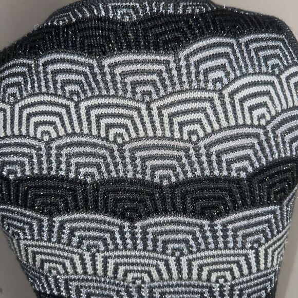 Grifflin Paris Dress Black Gray Cream Sleeveless Knit Stretch Size Small - Picture 6 of 9